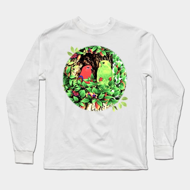 Parrots. Nesting Eclectus Parrots Long Sleeve T-Shirt by KC Morcom aka KCM Gems n Bling aka KCM Inspirations